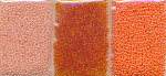 Rocailles b&ouml;hmisch 3 Farben orange, Inhalt 30 g, Gr&ouml;&szlig;e 5/0 - 6/0