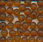 Glasperlen braun matt, 20 St&uuml;ck, Gr&ouml;&szlig;e 8 mm, Kugeln