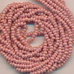 Rocailles englisch-rosa lüster, Inhalt 20 g, Größe 8/0, Strang
