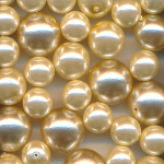 Wachsperlen Mix perlmutt, Inhalt 45 Stück, Größe 12 - 6 mm, Kugeln, Glas
