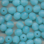 Glasperlen caribic blau matt, Inhalt 30 Stück, Größe 4 mm