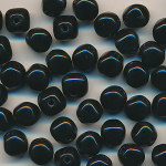 Glasperlen schwarz, Inhalt 20 St&uuml;ck, Gr&ouml;&szlig;e 6 mm