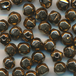 Glasperlen bronze metallic, Inhalt 20 St&uuml;ck, Gr&ouml;&szlig;e 5 mm