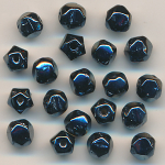 Glasperlen hematit-farben, Inhalt 20 Stück, Größe 5 mm