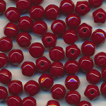 Glasperlen wein-rot, Inhalt 30 Stück, Größe 6 mm