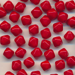 Glasperlen feuer-rot, Inhalt 30 Stück, Größe 6 mm