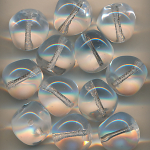 Glasperlen kristall klar, Inhalt 5 St&uuml;ck, Gr&ouml;&szlig;e 13 mm