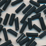 Stiftperlen Maxi schwarz, Inhalt 45 Stück, Größe 14 x 4,0 mm