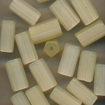 Stiftperlen vanille-gelb satin, Inhalt 50 Stück, Größe 12 x 6,0 mm