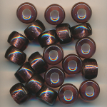 Glasperlen violett Farbeinzug, Inhalt 20 St&uuml;ck, Gr&ouml;&szlig;e 9 x 6 mm, Rondell-Perlen