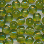 Glasperlen grün klar, Inhalt 23 Stück, Größe 5 mm, Kugeln