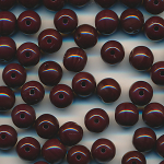 Glasperlen dark rot, Inhalt 30 Stück, Größe 6 mm, Kugeln