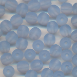 Glasperlen aqua-blau matt, Inhalt 30 St&uuml;ck, Gr&ouml;&szlig;e 6 mm, Kugeln
