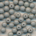 Glasperlen grau opak, Inhalt 30 Stück, Größe 6 mm, Kugeln
