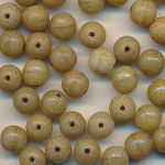 Glasperlen olive matt, Inhalt 30 St&uuml;ck, Gr&ouml;&szlig;e 6 mm, Kugeln