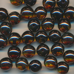 Glasperlen braun transparent lüster, Inhalt 20 Stück, Größe 8 mm, Kugeln