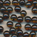 Glasperlen braun gefleckt lüster, Inhalt 12 Stück, Größe 8 mm, Kugeln