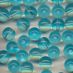 Glasperlen water-blue transparent, Inhalt 15 Stück, Größe...