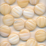 Glasperlen cream-sand marmor, Inhalt 10 Stück, Größe 12...
