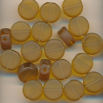 Glasperlen topaz matt, Inhalt 8 St&uuml;ck, Gr&ouml;&szlig;e 10 x 5 mm, Scheiben