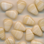 Glasperlen ocker marmor, Inhalt 20 St&uuml;ck, Gr&ouml;&szlig;e 12 x 9 mm