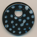 Anhänger, schwarz blau, Größe 42 mm, Inhalt 1 Stück, Donut