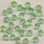 Facettenperlen pastell-grün transparent, Inhalt 20 Stück, Größe 6 mm