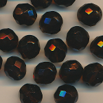 Facettenperlen mahagoni-braun, Größe 12 mm, Inhalt 12 Stück
