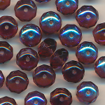 Facettenperlen amethyst rainbow, Gr&ouml;&szlig;e 8 x 5 mm, Inhalt 20 St&uuml;ck, flachrund