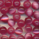 Katzenaugen alt-rosa, Inhalt 12 St&uuml;ck, Gr&ouml;&szlig;e 8 mm, cat eye Glasperlen