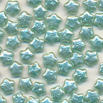 Krepp-Perlen mint-gr&uuml;n, Inhalt 100 St&uuml;ck, Gr&ouml;&szlig;e 8 mm, Glasperlen, Stern