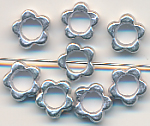 Metallperlen platinfarbig, Inhalt 10 Stück, Größe 8 mm