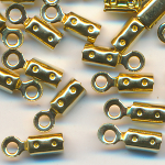 Endkappen goldfarbig, Inhalt 10 St&uuml;ck, Gr&ouml;&szlig;e 7 x 2,5 mm, Verbinder