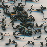 Quetschkalotten Inhalt 20 St&uuml;ck, Quetschkapseln schwarz mit Loch, Gr&ouml;&szlig;e 4 mm
