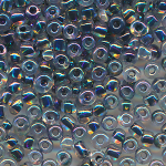Rocailles kristall inside violett rainbow, Inhalt 100 g, Größe 6/0, *discount