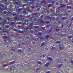 Rocailles kristall inside lila rainbow, Inhalt 100 g, Gr&ouml;&szlig;e 6/0, *discount