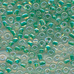 Rocailles kristall inside grün rainbow, Inhalt 100...