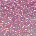 Rocailles kristall inside rosa rainbow, Inhalt 100 g, Gr&ouml;&szlig;e 6/0, discount
