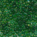 Rocailles transparent wald-grün, Inhalt 100 g,...
