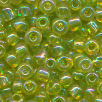 Rocailles grün rainbow, Inhalt 100 g, Größe 8/0, discount