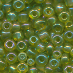 Rocailles wald-grün rainbow, Inhalt 100 g, Größe 8/0, discount