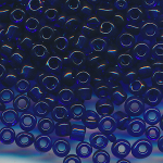 Rocailles transparent navy-blau, Inhalt 100 g, Größe 8/0,...