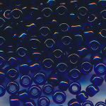 Rocailles transparent navy-blau, Inhalt 100 g, Größe 10/0, discount