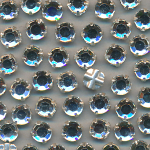 Glasstrass, bergkristall, 25 Stück, Größe 5 mm, gefasst, zum Aufnähen, Preciosa