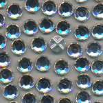 Glasstrass, bergkristall, 18 Stück, Größe 8 mm, gefasst, zum Aufnähen, Preciosa