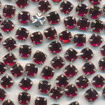Strass rubin-rot, Inhalt 25 St&uuml;ck, Gr&ouml;&szlig;e 5 mm, gefasst