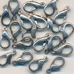 Kettenverschluss silber, Inhalt 5 St&uuml;ck, Gr&ouml;&szlig;e 14 mm, Karabiner