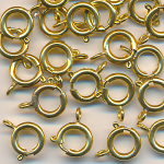 Verschluss Federringe goldfarbig, Inhalt 5 Stück, Größe 9 mm