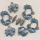 Verschlüsse antik-silber, Inhalt 3 Stück (gesamt 9Teile), Größe 25 mm, Elefant, Knebel