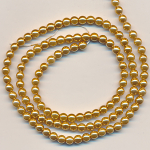 Wachsperlen brokat gold, Inhalt 120 St&uuml;ck, Gr&ouml;&szlig;e 4 mm, Glasperlen